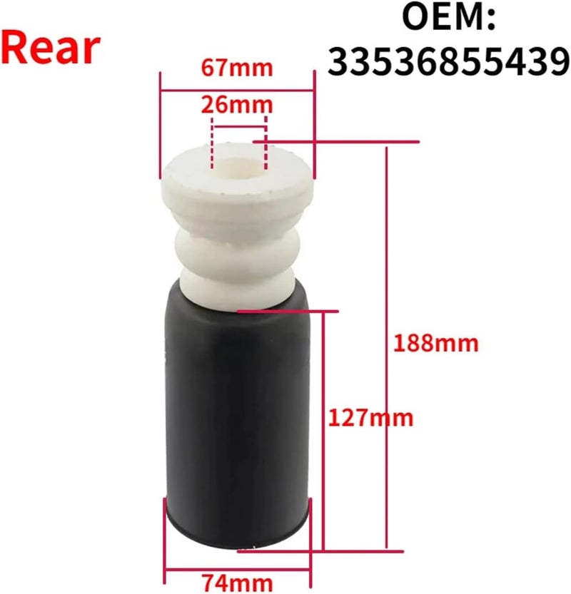 DEMULAX Rubber Buffer Suspension Shock Absorber Bump Stop - Image 5