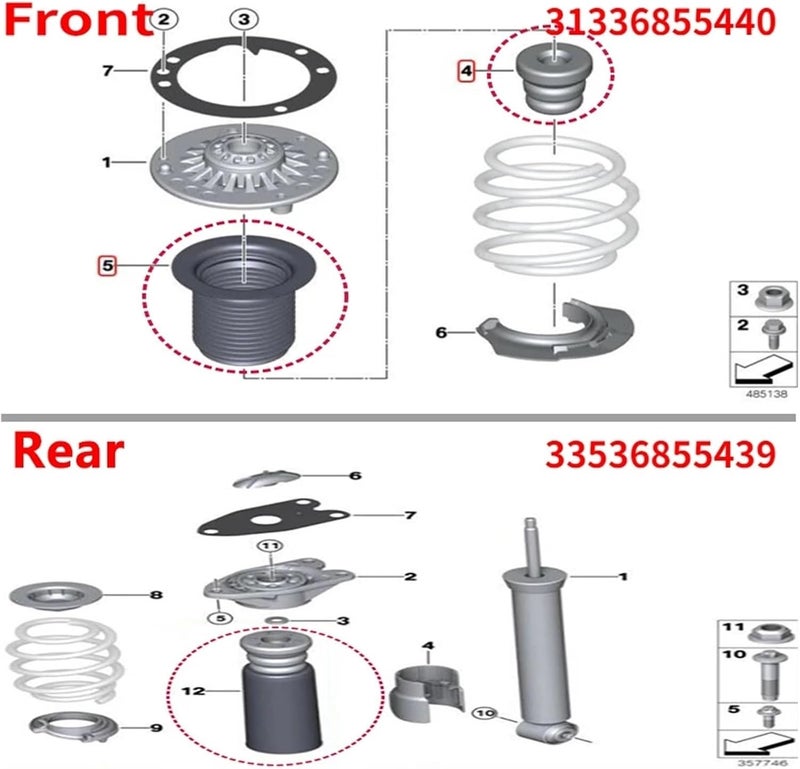 DEMULAX Rubber Buffer Suspension Shock Absorber Bump Stop - Image 3