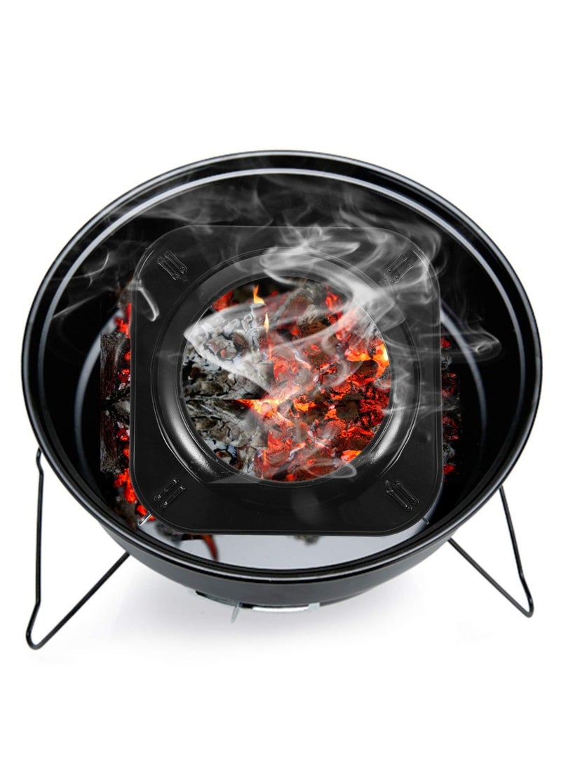 سيوسي الفولاذ ووك الرف ووك حلقة الحديد الزهر موقد Trivets كوكتوب مجموعة عموم حامل حامل موقد رف الحليب وعاء حامل الموقد صر لموقد الغاز - متوافق مع معظم موقد الغاز مجموعة كوكتوب، 7.5 بوصة، أسود - Image 2