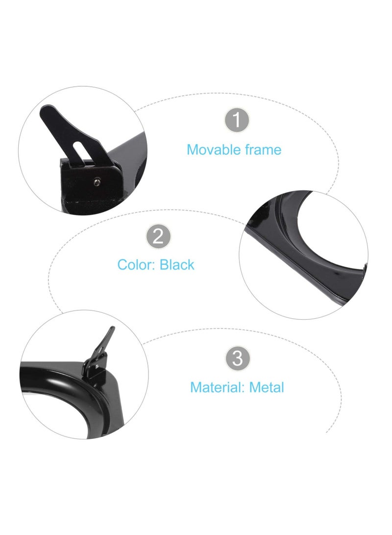 سيوسي الفولاذ ووك الرف ووك حلقة الحديد الزهر موقد Trivets كوكتوب مجموعة عموم حامل حامل موقد رف الحليب وعاء حامل الموقد صر لموقد الغاز - متوافق مع معظم موقد الغاز مجموعة كوكتوب، 7.5 بوصة، أسود - Image 5