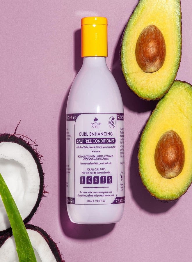 Nature Spell مجموعة شامبو وبلسم لتعزيز التجاعيد من ناتشر سبيل 10.14 أونصة سائلة ×2 منتجات للشعر المجعد - خالية من الكبريتات، مدعمة بماء الأرز وبذور الكتان، لجميع أنواع التجاعيد، 100% نباتية - Image 5