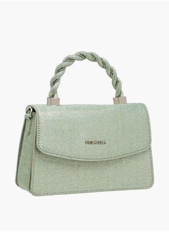 Flora Bella By Shoexpress Women's Textured Satchel Bag with Handle and Chain Strap  - Image 3