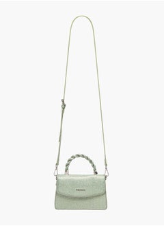 Flora Bella By Shoexpress Women's Textured Satchel Bag with Handle and Chain Strap  - Image 2