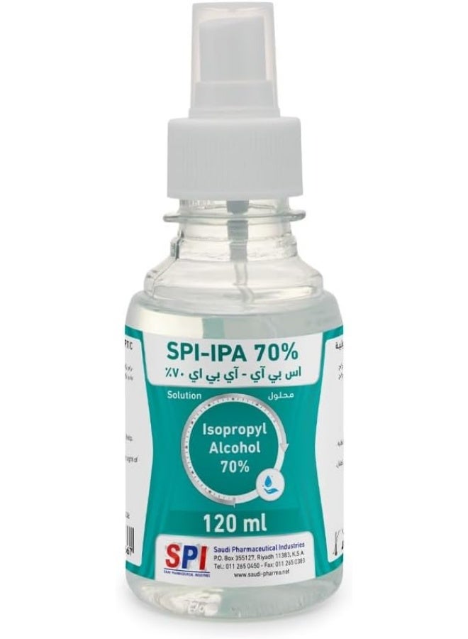 SPI Isopropyl Alcohol 70% Antiseptic & Disinfectant Spray - 120ml - Image 1
