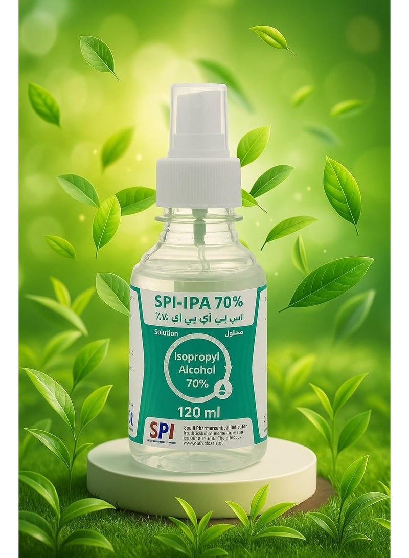 SPI Isopropyl Alcohol 70% Antiseptic & Disinfectant Spray - 120ml - Image 2