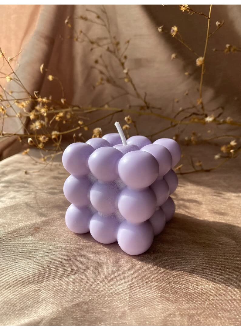 Polaris Fox POLARIS FOX Scented Bubble Candle in Purple Color 140GM 65 65 65 cm  - Image 1