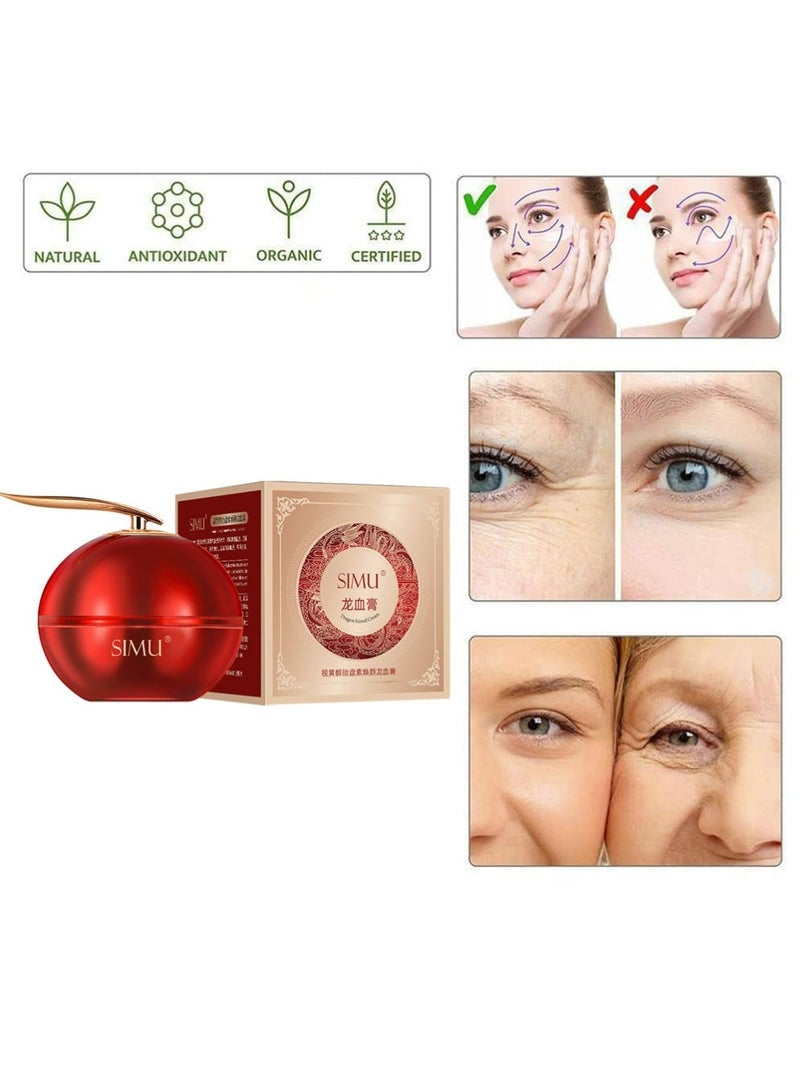 SIMU Dragon Blood Cream,Retinol Placenta Dragon Blood Cream,Retinol Placenta Royal Dragoncream,Red Protein Elastic Moisturizingcream,Anti-Wrinkle Face Cream (2PC) - Image 2