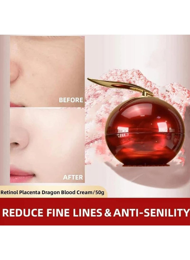 SIMU Dragon Blood Cream,Retinol Placenta Dragon Blood Cream,Retinol Placenta Royal Dragoncream,Red Protein Elastic Moisturizingcream,Anti-Wrinkle Face Cream (2PC) - Image 4