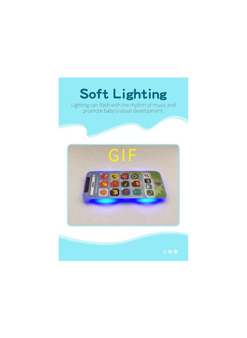 GGOOT Simulated Mobile Phone, Plastic Kids Children Touch Screen Phone Educational Cellphone Music English Learning Toy for Toddlers Boys and Girls 1 Year Olds + - Image 4