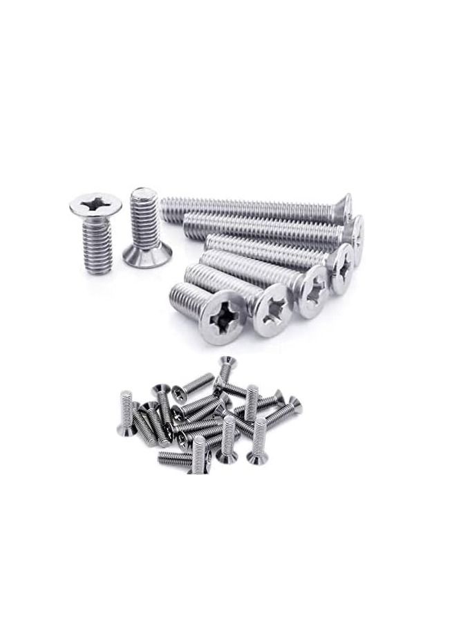 ABBASALI Stainless Steel Flat and Countersunk Head Cross Electromechanical Screws - Image 1