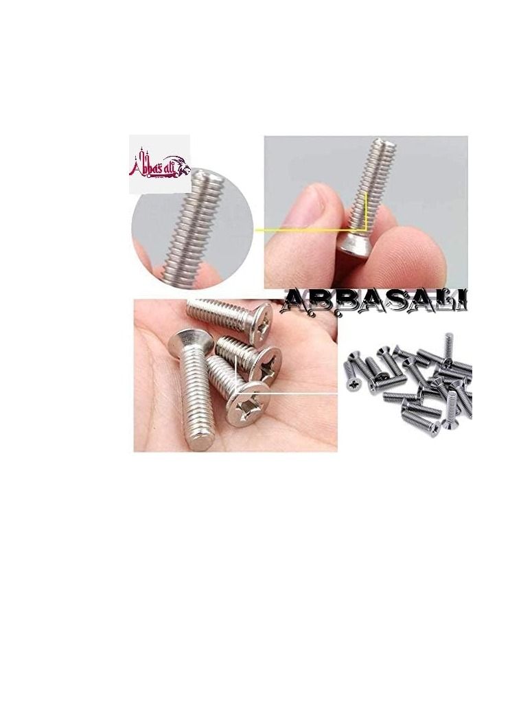 ABBASALI Stainless Steel Flat and Countersunk Head Cross Electromechanical Screws - Image 3