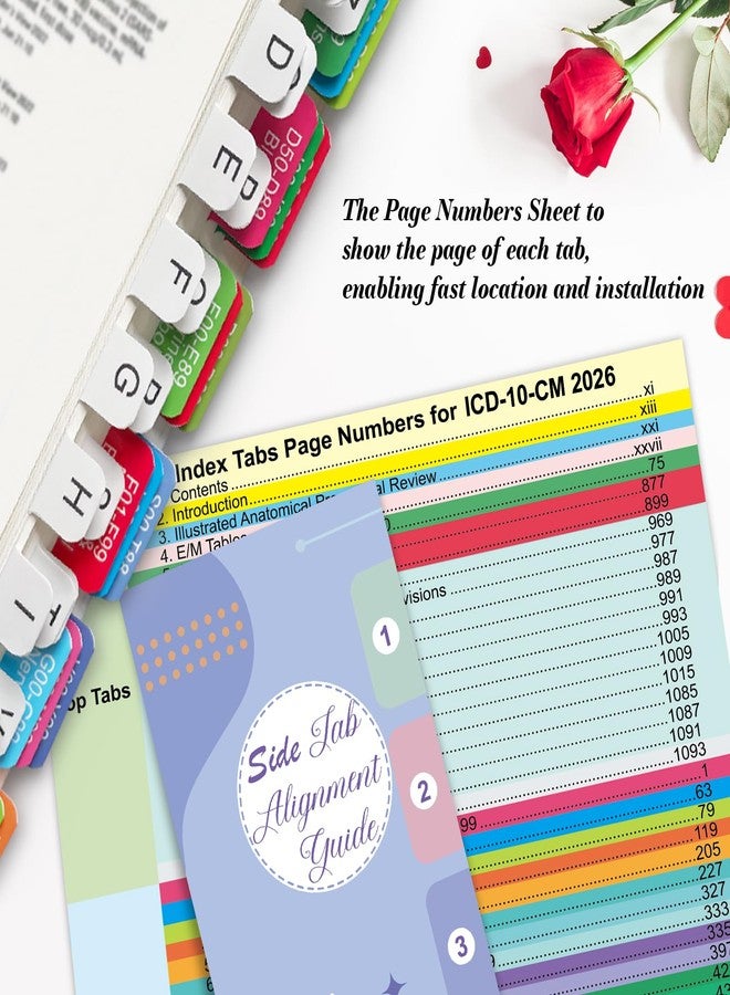 Ubenic Index Tabs for AAPC Version ICD-10-CM 2026, Upgraded Complete Book Tabs Set (Book not Included), Color-Coded Tabs for Every Chapter with Code Ranges, Laminated & Waterproof & Repositionable - Image 3