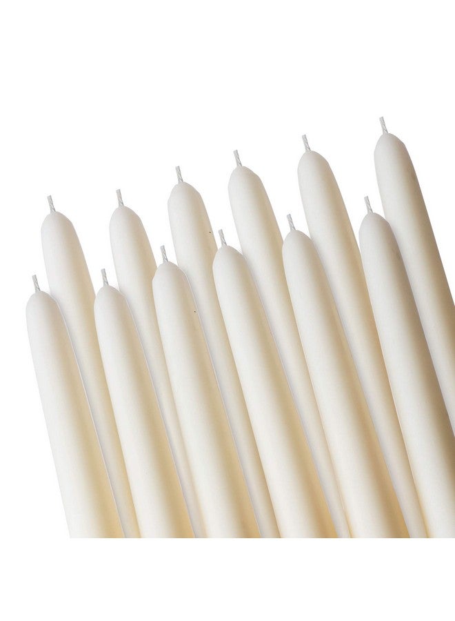 Rambue 10" Ivory Taper Candles - 8 Pack Classic Ivory Candlesticks - Dripless Cream Tapered Candlesticks for Weddings, Dinner Candles, and Home Decor - 8 Hours Burn Time - Image 2