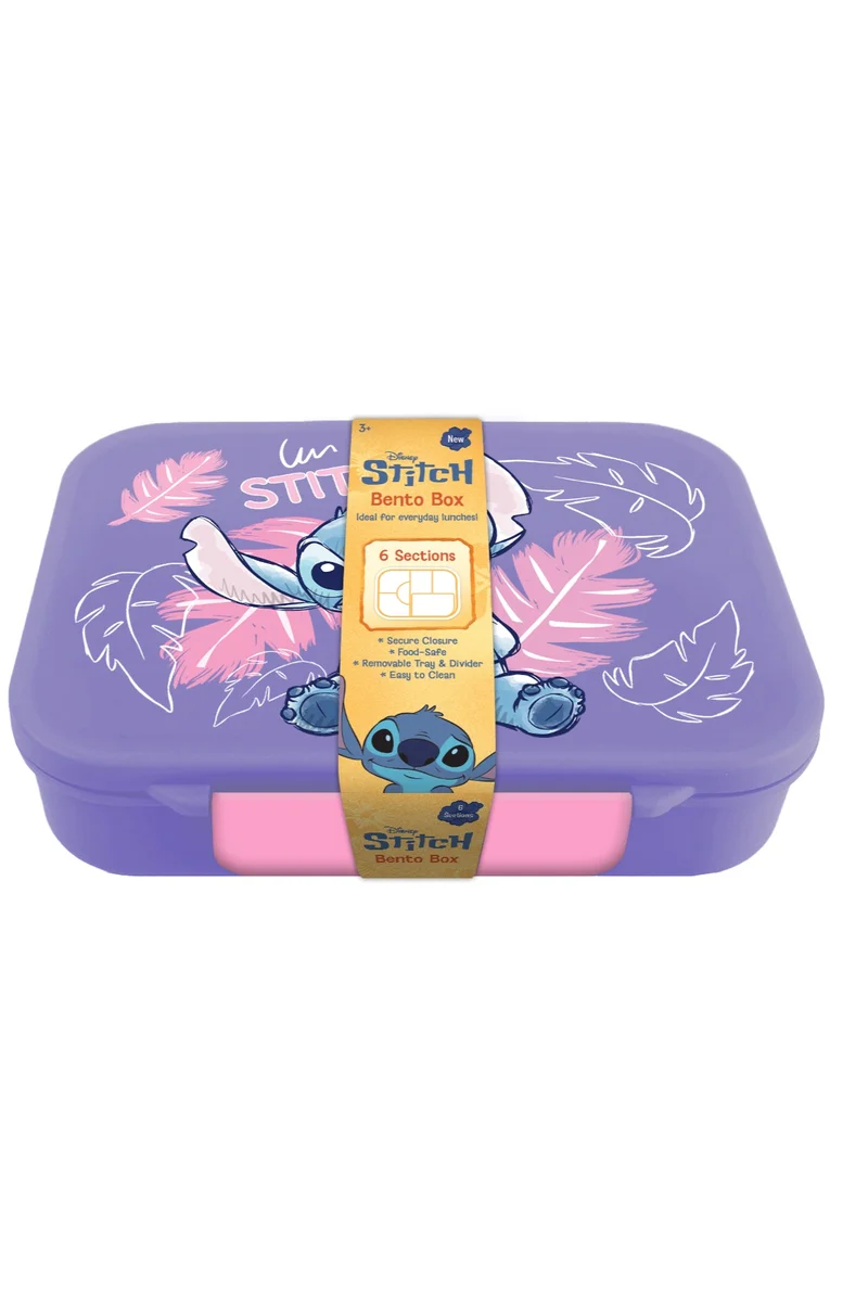 Disney Stitch Lunch Bento Box – 6 Dividers – 1100ML – Disney Character Lunch Box – Durable &amp; Practical
