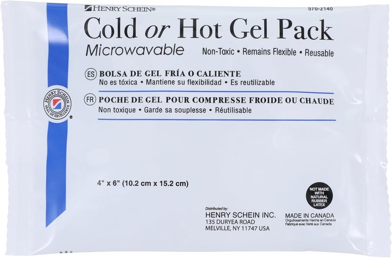 Henry Schein Reusable Hot and Cold Gel Packs 4 x 6 4 Pack - Image 1