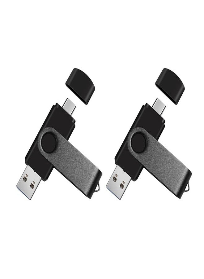 MORIC 2-Pack 256GB Dual USB Flash Drive 2.0 - USB C & USB A 2-in-1 Thumb Drive for PC, Type C Phones,External Memory Stick for Photos/Videos - Image 1