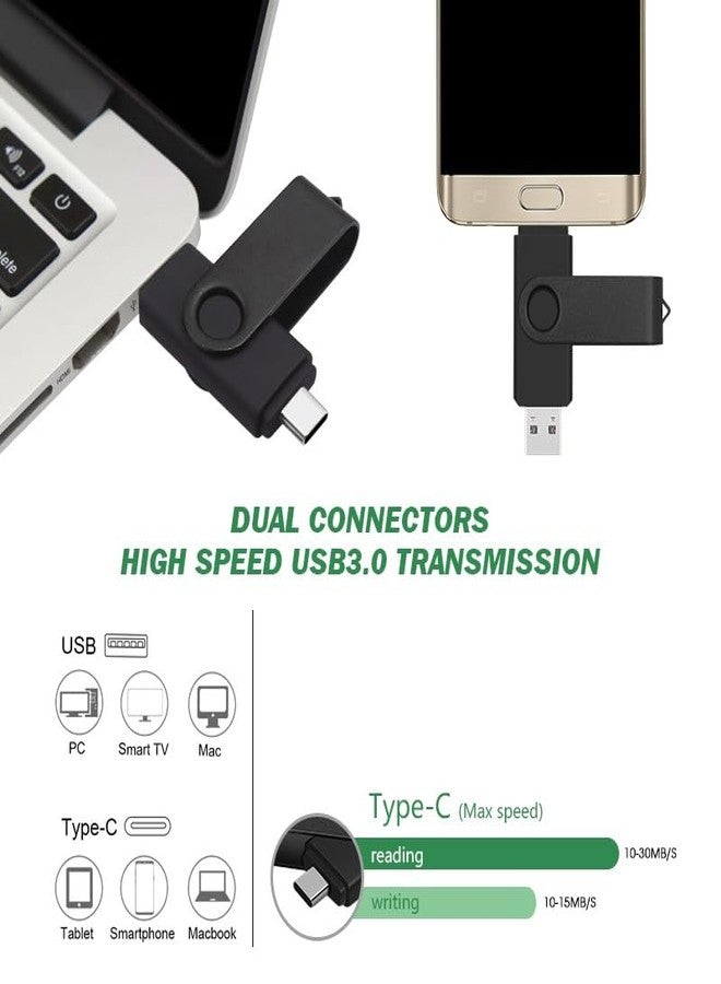 MORIC 2-Pack 256GB Dual USB Flash Drive 2.0 - USB C & USB A 2-in-1 Thumb Drive for PC, Type C Phones,External Memory Stick for Photos/Videos - Image 4