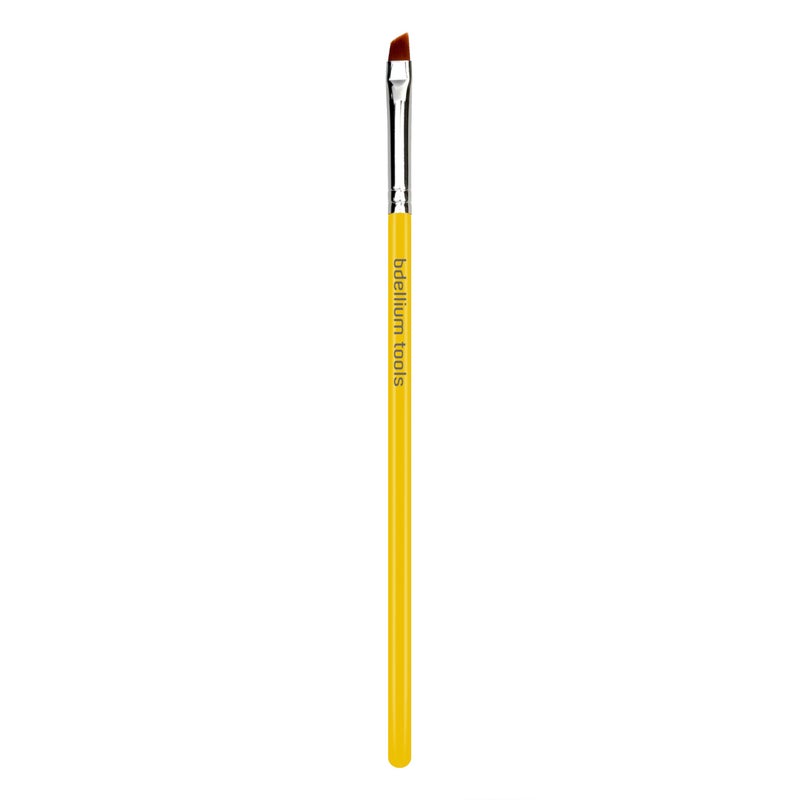 Bdellium Tools Professional Makeup Brush - Studio Series 762 Small Angle - With Soft Synthetic Fibers, For Shaping & Filling Eyebrows (Yellow, 1pc) - Image 1