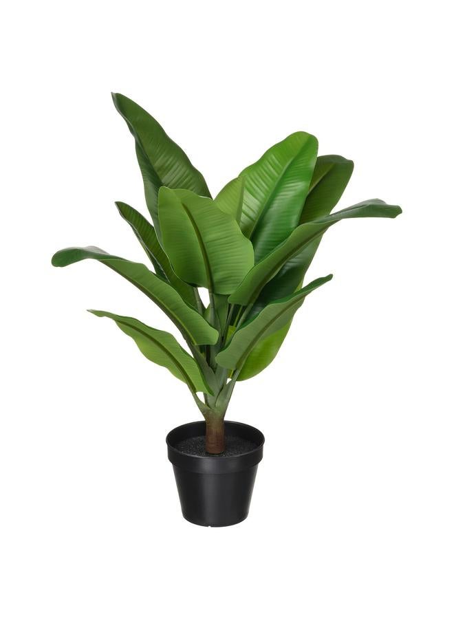 Green Tiger Artificial Potted Plant, In/Outdoor Banana Tree, 12 Cm - Image 1