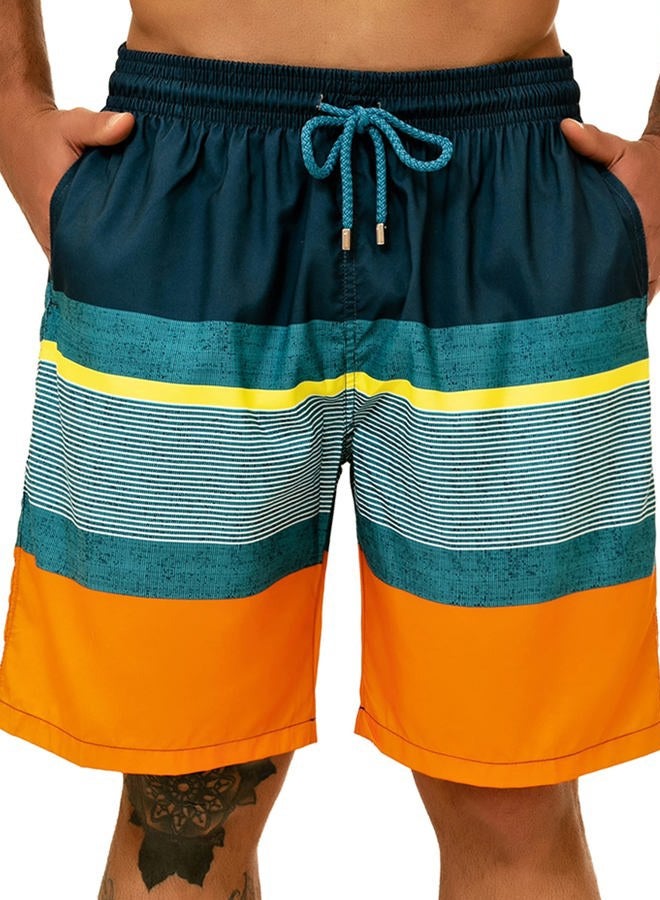 Big and Tall Mens Swim Trunks, 9" Mens Designer Bathing Suit Boardshorts, D4, L