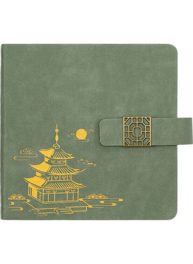 Jiaranheng كتاب مجموعة طوابع السفر من جياران هينغ، دفتر مجموعة تسجيل السياح الوطني، مجلة تذكارية عالية الجودة من المتحف، ألبوم مجموعة طوابع المعالم السياحية، كتاب فارغ، أخضر - Image 2
