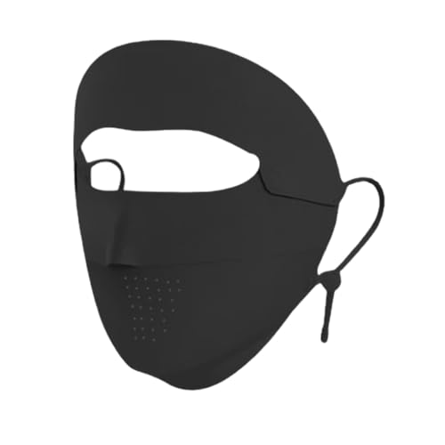 PALAY® Full Face Mask for Sun Protection,Women Face Cover Mask for Bikers,UPF 50+ Reusable Ice Silk Cooling UV Masks Summer Outdoor Running Hiking - Black - Image 1