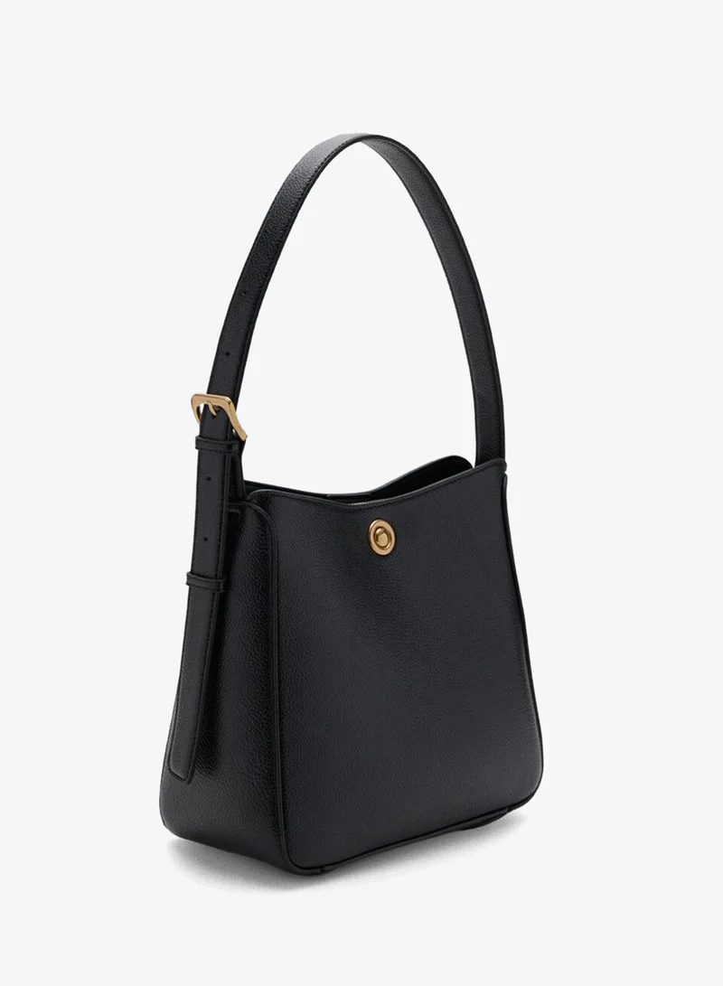 MANGO Medium bucket bag with metal detail