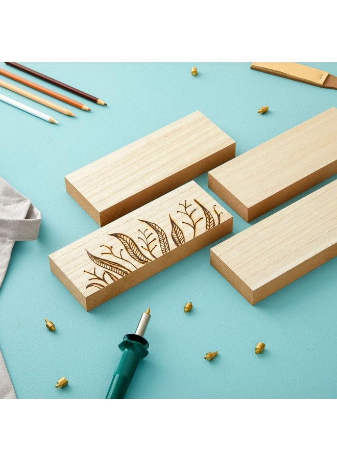 Bright Creations - 4 Pack Unfinished Mdf Wood Rectangles For Crafts, 1 Inch Thick Rectangle Wooden Blocks For Crafting (3 X 8 In) - Image 1