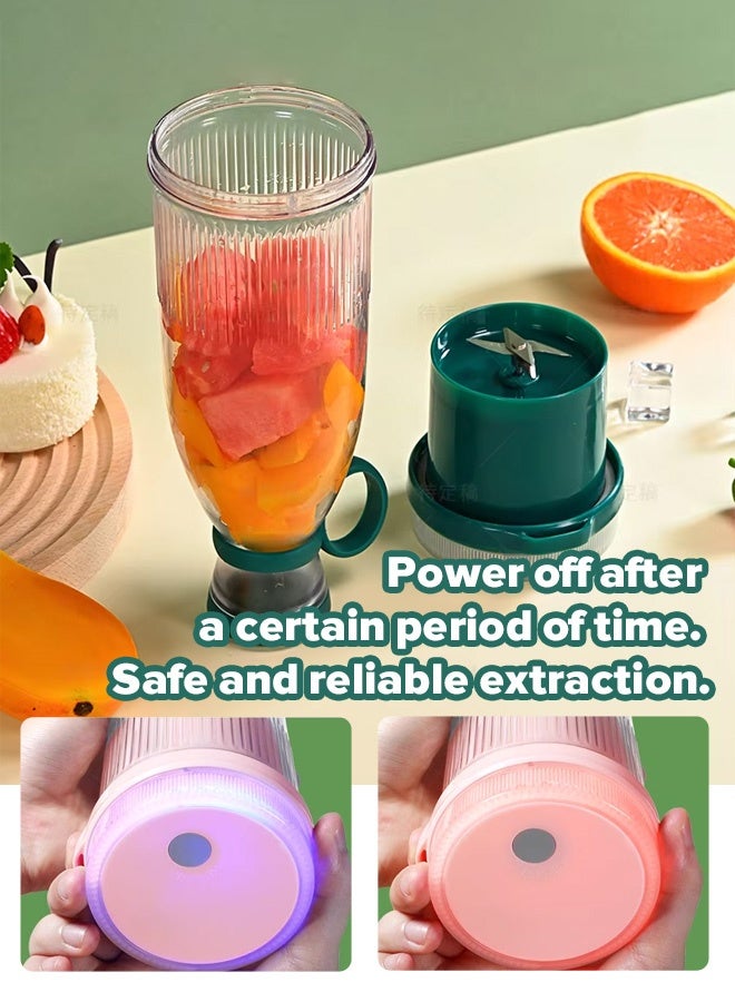 خلاط محمول صغير قابل لإعادة الشحن عبر USB، خلاط شخصي صغير للميلك شيك والعصائر، عصارة فواكه وخضراوات كهربائية، كوب عصير خضراوات محمول صغير للمنزل - Image 3