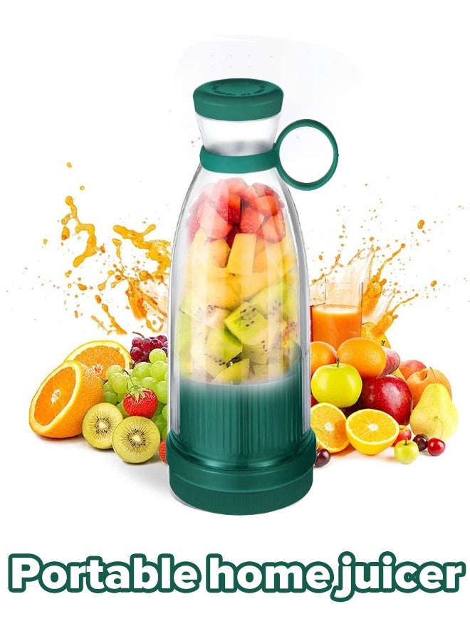 خلاط محمول صغير قابل لإعادة الشحن عبر USB، خلاط شخصي صغير للميلك شيك والعصائر، عصارة فواكه وخضراوات كهربائية، كوب عصير خضراوات محمول صغير للمنزل - Image 1