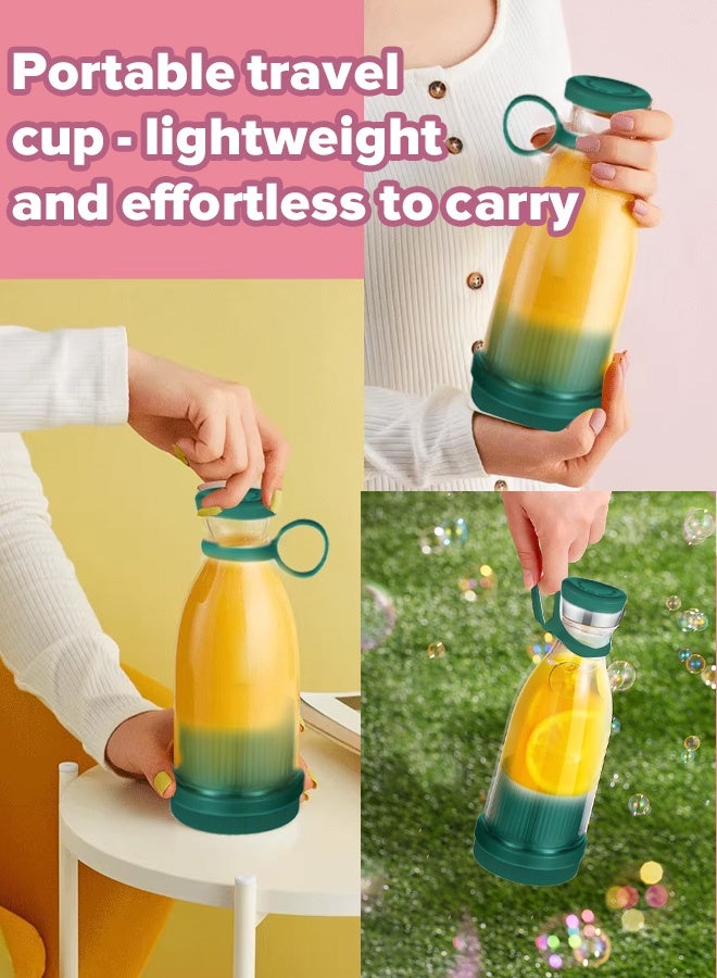 خلاط محمول صغير قابل لإعادة الشحن عبر USB، خلاط شخصي صغير للميلك شيك والعصائر، عصارة فواكه وخضراوات كهربائية، كوب عصير خضراوات محمول صغير للمنزل - Image 4