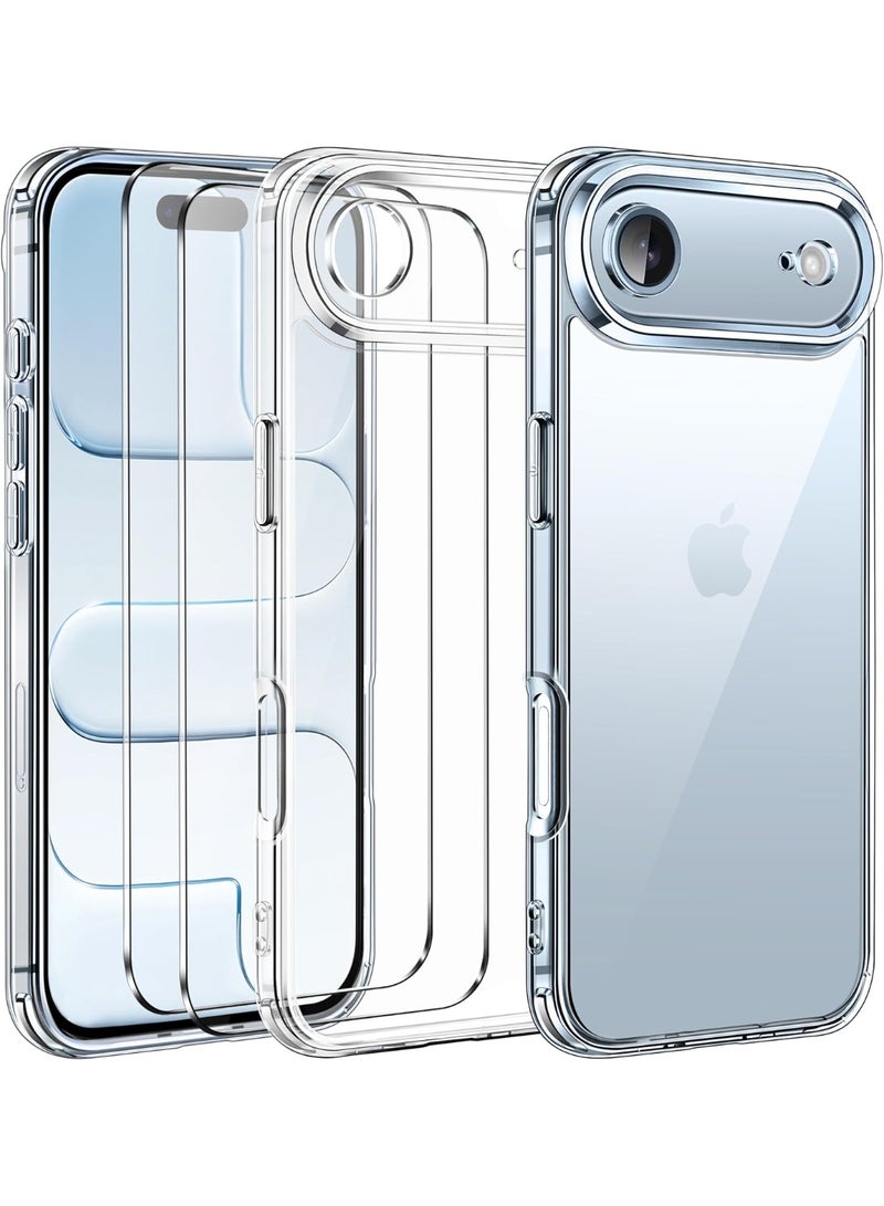 ACLIX iPhone 17 Air Clear Case Compatible with Magsafe Cover With 2-Pack Privacy 9D Privacy Tempered Glass For iPhone 17 Air Non-Yellowing Shockproof Protective Phone Cover for iPhone 17 Air 6.5-inch - Image 1