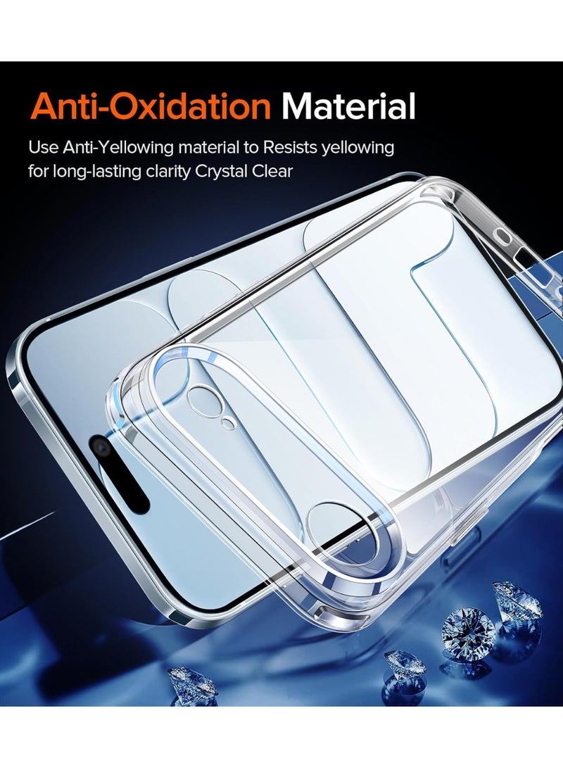 ACLIX iPhone 17 Air Clear Case Compatible with Magsafe Cover With 2-Pack Privacy 9D Privacy Tempered Glass For iPhone 17 Air Non-Yellowing Shockproof Protective Phone Cover for iPhone 17 Air 6.5-inch - Image 2
