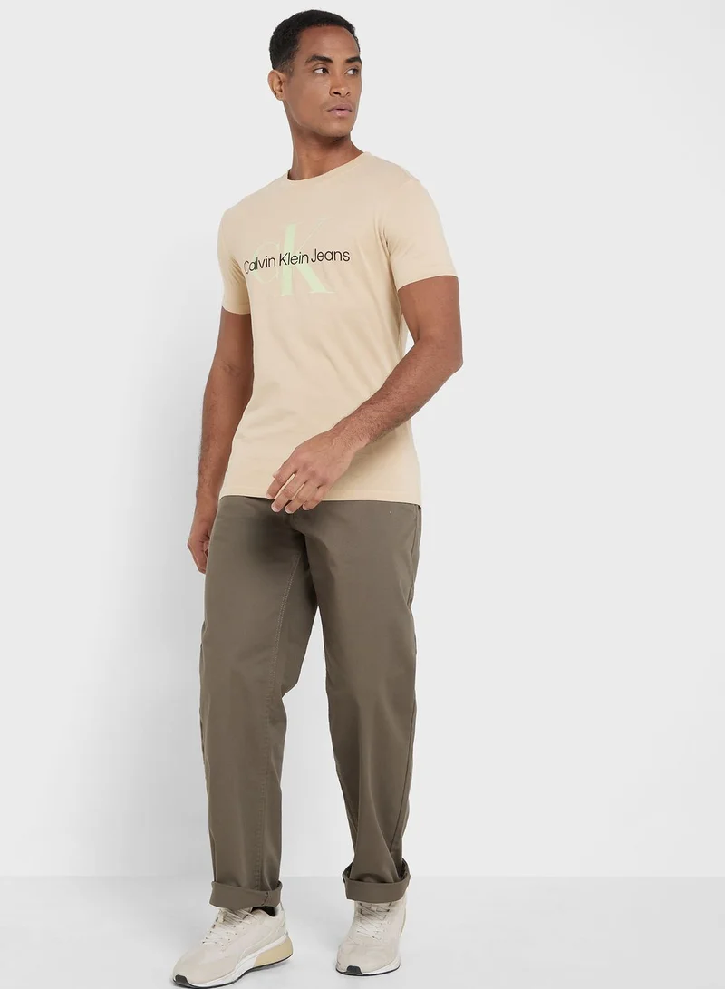 Calvin Klein Jeans Mono Logo Crew Neck T-Shirt