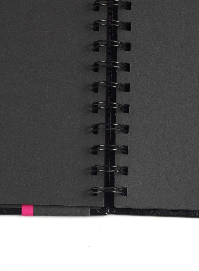 Anupam A5 Slate Black Paper Sketchbook 80 Pages 180 GSM Acid Free Paper Wiro Bound Sketch Book - Image 5
