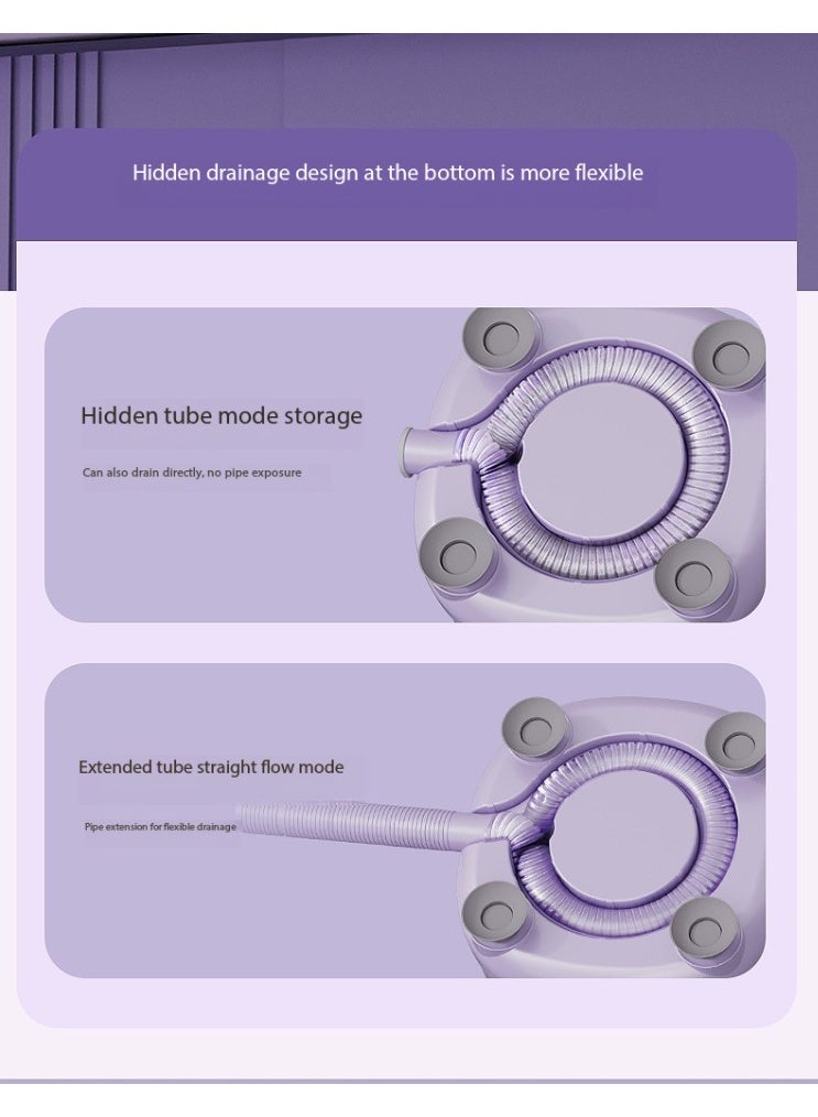 غسالة ملابس معقمة بالضوء الأزرق سعة 2 لتر، مزودة بمحرك عالي القوة 380 مم، وخاصية التجفيف التلقائي، وكوب غسيل صغير محمول (أبيض) - Image 4