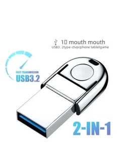 Generic Brand High-speed Waterproof Usb Flash Drive C- Type Pendrive 2tb 1tb Otg Usb Memory Stick Ipx6 Compatible-Color:Ivory White-Capacity:1t  - Image 2