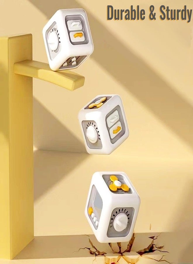 G-KARUNA Life Skill Builder Cube - Toys for 1-3 Year Olds, Montessori Busy Cube, Baby Sensory Toys - Birthday Gifts for Learning & Motor Skills, Busy Educational ToysFor Boys and Girls (White) - Image 5