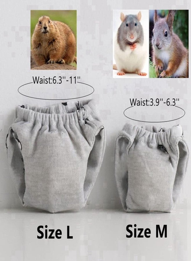 WCDJOMOP Reusable Washable Squirrel Diapers, Highly Absorbent with Strong & Flexible Pants No Leak Reusable Diapers Urine Wet Pants for Squirrel,Fancy Rat,Groundhog (M (3.9" - 6.3"), 3 Pcs) - Image 2
