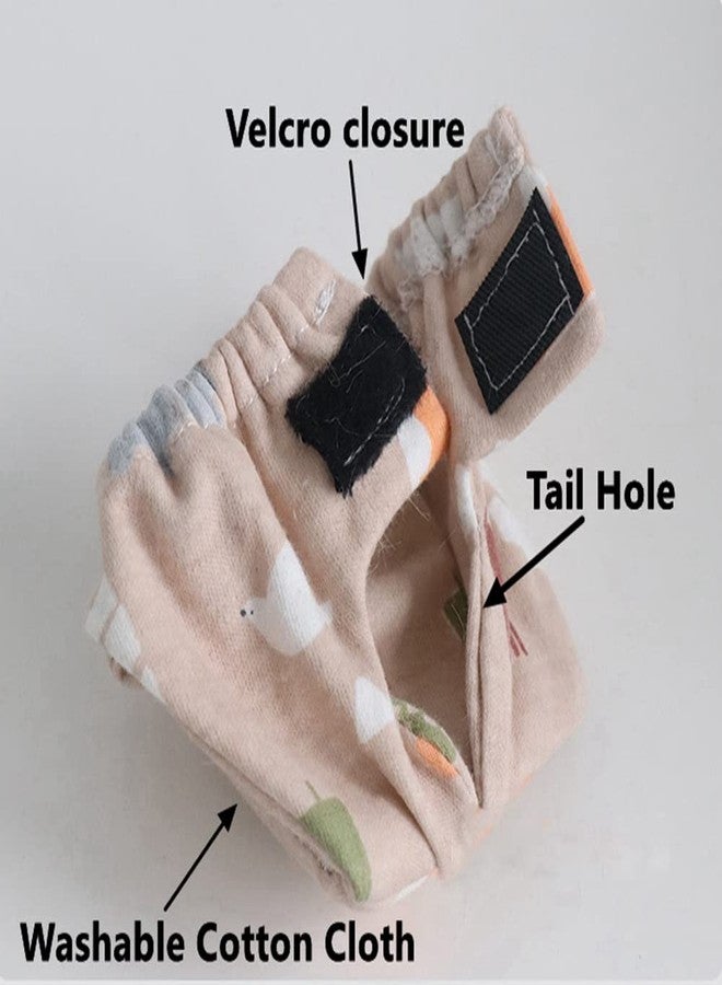 WCDJOMOP Reusable Washable Squirrel Diapers, Highly Absorbent with Strong & Flexible Pants No Leak Reusable Diapers Urine Wet Pants for Squirrel,Fancy Rat,Groundhog (M (3.9" - 6.3"), 3 Pcs) - Image 3