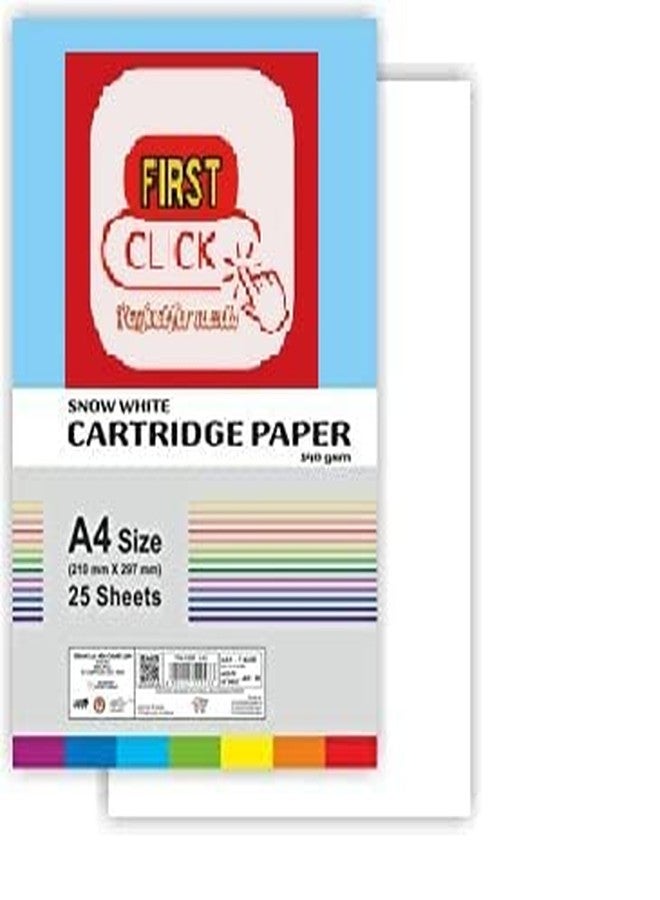 FIRST CLICK A4 Cartridge Sheets Watercolor Paper 50 Sheets (Snow White Paper) 140 GSM - Image 3
