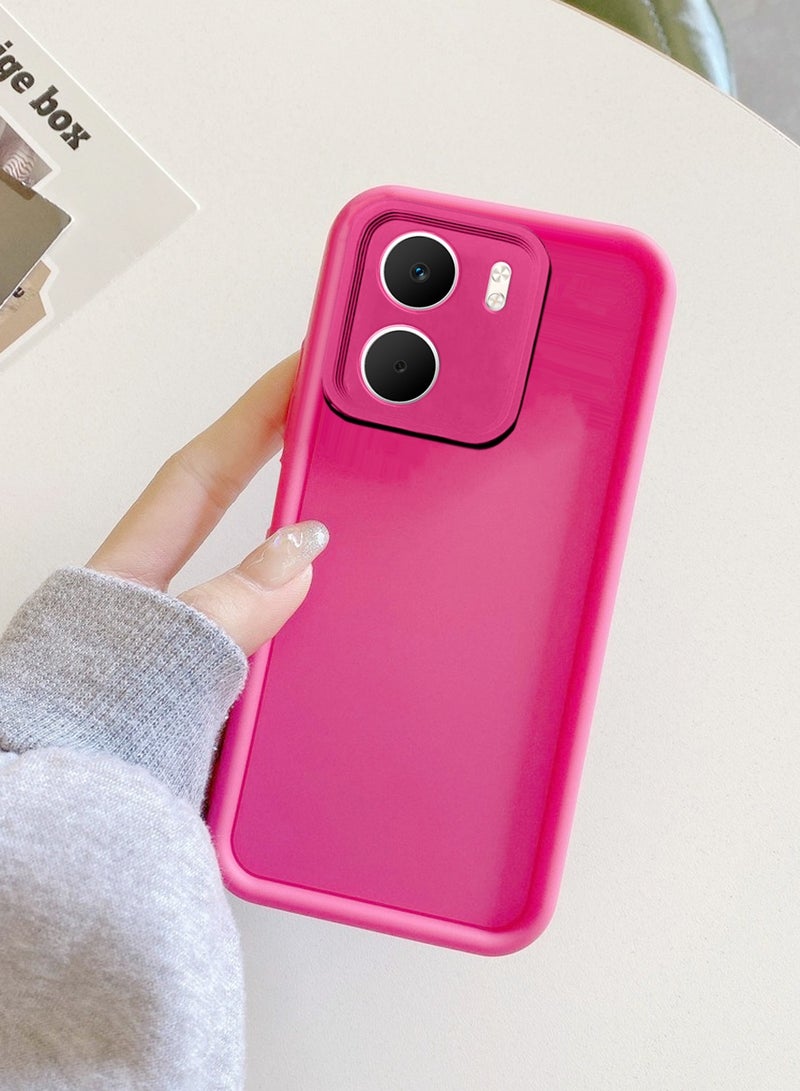 Wtech Oppo A5x 5G 2025 Premium Soft Liquid Silicone Full Protective Raised Lips Edges and Camera Case Cover (MCRPSN) - Hot Pink - Image 2