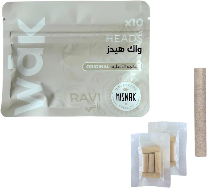 Wak Heads Ravi Original – Natural Miswak Refill Sticks – Premium Oral Care – 10 Pieces - Image 1