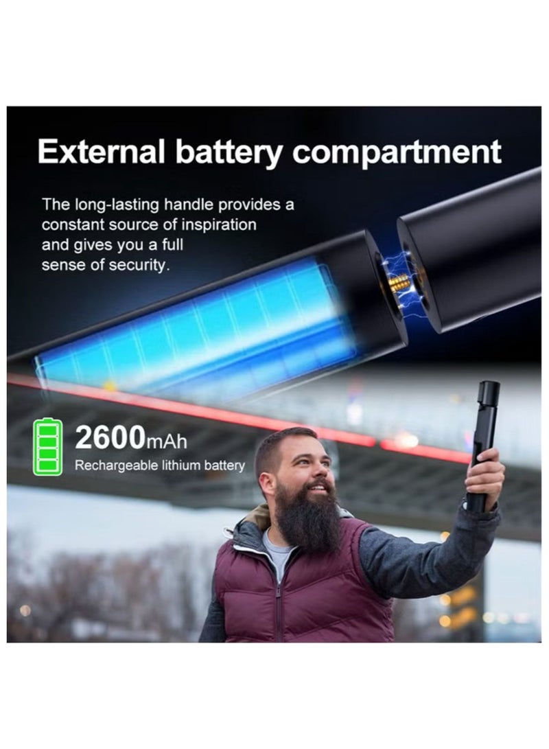 6K Ultra HD Handheld Action Camera – Waterproof, Wifi, Wide Angle Lens, 350° Rotating Lens, 50MP Vlogging Camera, Touch Screen,2600mAh+2600mAh Battery - Image 5