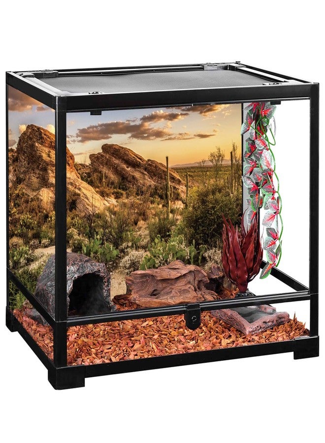 AWERT Reptile Habitat Background Blue Sky Oasis Cactus Sun and Desert Terrarium Background 48x18 inches Durable Polyester Background - Image 4
