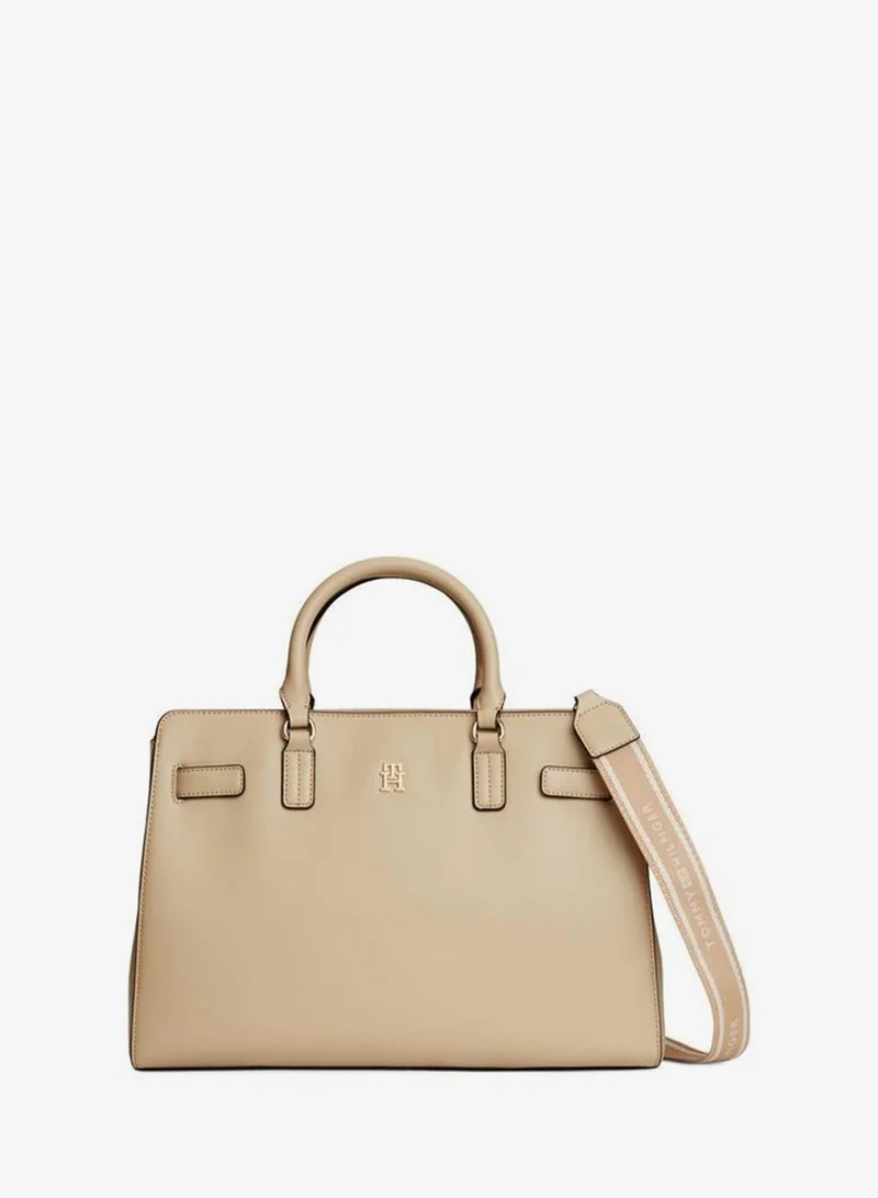 TH Monogram Repeat Logo Crossbody Satchel
