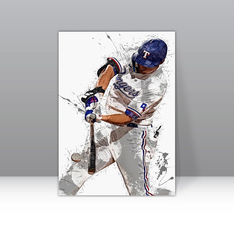 TNESSENTIAL Corey Seager Poster Texas Rangers Framed Canvas Print Baseball Wall Art Print MLB Artwork Home Decor E16 Birthday Gift - Image 1