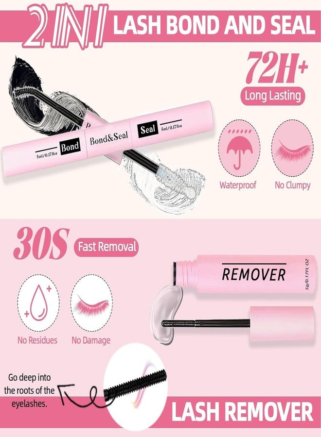 QUKLOGEN DIY Fluffy Lash Extension Kit 802Pcs with Bottom Lashes Lash Bond and Seal,Quick Glue Remover Lash Shampoo Cleansing Brush Headband Wristband Tweezers Eyelash Brush Mini Applicato - Image 4