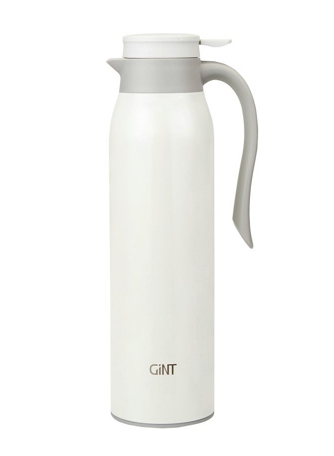 GiNT 51 Oz Stainless Steel Thermal Coffee Carafe, Double Walled Vacuum Insulated Flask, 12 Hour Heat Retention, 1.5 Liter Tea, Water, and Coffee Dispenser (Upgraded version White) - Image 1