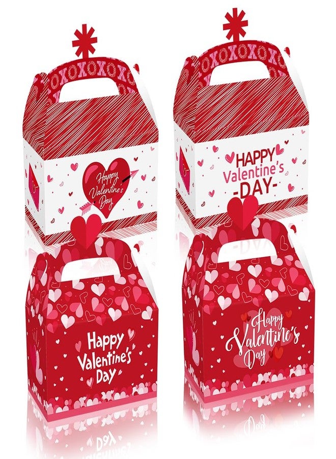 Colodeol 24 Pcs Valentine’s Day Gift Boxes, Treat Candy Cookie cupcake Boxes with Heart shaped Design for Kids Party Favor, Classroom Exchange Gifts - Image 1
